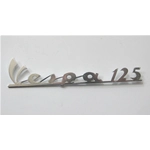 Plaque avant en aluminium avec lettrage pour VESPA 125 NUOVA PRIMAVERA jusqu'en 1974, longueur 140 mm, référence 073488