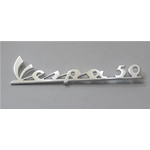 Inscription pour plaque avant, 135 mm de long, pour VESPA 50 LR jusqu'en 1975, en aluminium, ro 151727