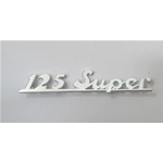 Scritta targhetta posteriore lunga mm. 115 per VESPA 125 SUPER in alluminio r.o. 150498