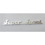 Scritta targhetta posteriore lunga mm. 170 per VESPA 180 SS SUPER SPORT in alluminio r.o. 100442 100042
