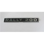 Scritta targhetta posteriore in alluminio per VESPA 200 RALLY prima serie dal 1972 al 1974 in alluminio r.o. 141828