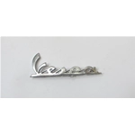 Scritta targhetta anteriore piccola in alluminio per frontale scudo VESPA 50 125 ET2 ET4 PX