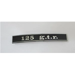 Rear aluminum plate lettering for VESPA 125 GTR GT R in aluminum ro 152514