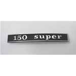 Rear aluminum plate lettering for VESPA 150 SUPER in aluminum ro 152513