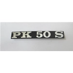Side plate lettering for bonnet body VESPA PK 50 S in aluminium ro 195631