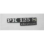 Inscription sur la plaque latérale pour VESPA PK 125 S ELESTART en aluminium ro 198185