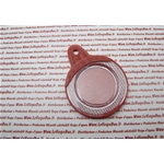 Round red "San Cristoforo" tax stamp for Vespa and Lambretta
