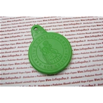 Green round "San Cristoforo" tax disc for Vespa and Lambretta
