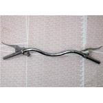 Guidon chromé complet avec commandes et leviers à 3 vitesses pour VESPA 125 VM1T VM2T VN1T VN2T APE 150 AB3T AB4T