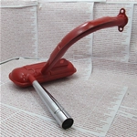 Marmitta rossa tipo ABARTH per VESPA 50 N L R SPECIAL con tubo cromato