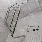 Portaequipajes delantero de acero inoxidable sin cromar para VESPA 98 125 150 V1 V15 V30 V33 VB1 VM VN VL con faro bajo, de 1946 a 1958.