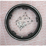 Jante tubeless noire métallisée, modèle marguerite, pour VESPA 50 125 150 200 SPECIAL PRIMAVERAS ET3 ELESTART PX PE SPRINT T5 etc...