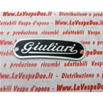 Placa "GIULIARI" para funda de asiento de LAMBRETTA VESPA APE MOTOGUZZI