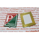 Scudetto emblema mm. 38x48 resinato su base ottone di colore rosso verde VESPA