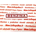 Red petrol sticker for VESPA with separate mixer VESPA 50 125 150 200 PX PK RALLY T5