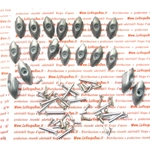 Kit puntalini in zama completo di viti e rivetti per strisce listelli pedane VESPA 150 VL1T VL2T dal 1954 al 1956 prodotto italiano di ottima qualità'