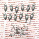 Kit puntalini in zama completo di viti e rivetti per strisce listelli pedane VESPA 160 GS VBA1T dal 1962 prodotto italiano di ottima qualità