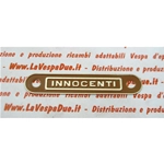 Placa INNOCENTI marrón para sillín LAMBRETTA