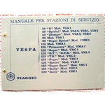 Manual de taller para varios modelos de VESPA 50 80 90 125 150 180 200 R SPECIAL 90 SS PRIMAVERA SUPER GT GTR TS SPRINT SS RALLY