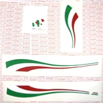 Kit serie fregi adesivi scudo cofani VESPA PX 150° Anniversario Unità d'Italia 125 150 200 Anniversary Celebrazione