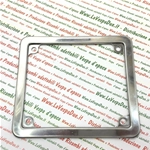Marco de matrícula de acero inoxidable Soporte de matrícula de chapa metálica VESPA 50 LRN PK HP XL SPECIAL APE 50 PK S AUTOMATICA PIAGGIO CIAO BRAVO SI BOXER ciclomotor scooter Placas de matrícula de 6 dígitos Dimensiones del minicoche 150 x 130