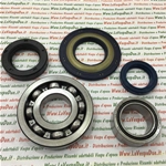 KIT CUSCINETTI E PARAOLI PER REVISIONE ALBERO MOTORE PER VESPA PX80E PX125E PX150E PX200E 2° / LUSSO 2° / PX 125 150 200 1998 MY 2011 COSA 125 150