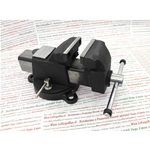 MORDAZA PARALELA DE 3" CON BASE GIRATORIA / MORDAZAS DE 100 MM DE LARGO, 7,5 KG, CON MORDAZAS INTERCAMBIABLES