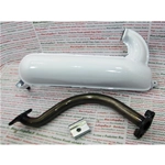 MARMITTA SILURO SMALTATA BIANCA PER VESPA 50 N L R E 50 SPECIAL