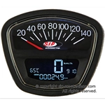 Contachilometri contagiri SIP 50000820 2.0 per LAMBRETTA DL GP LI SX TV quadrante nero LCD nero 20 funzioni digitale analogico