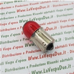 RED BULB BA 15S 12 VOLT X 10 WA UNIPOLAR SPHERE FOR VESPA STOP LIGHT