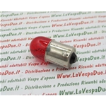 RED BULB BA 15S 12 VOLT X 5 WA UNIPOLAR SPHERE FOR VESPA POSITION LIGHT