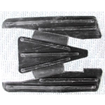 BLACK RUBBER FOOTREST MAT FOR VESPA 150 VL3T STRUZZO VB1T GS DEI POOVERI