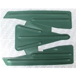FOOTREST MAT VESPA 125 V30T V31T V32T V33T VM1T VM2T 150 VL1T VL2T OSTRICH IN GREEN RUBBER FOR LOW HEADLIGHT