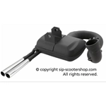 MARMITTA ESPANSIONE ELABORATA RACING SIP ROAD 2.0 PER VESPA 80 125 150 PX PE VNA VNB TS SPRINT VBA CON DOPPIO TUBO DI SCARICO