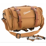 Borsa bauletto valigia SIP CLASSIC 40010240 in naylon marrone per portapacchi per VESPA LAMBRETTA MOTO GUZZI MOTOM HONDA HARLEY DAVIDSON completo di cinghie