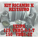 KIT DE REPUESTOS DE RESTAURACIÓN ADAPTABLE PARA VESPA 125 VNB3T VNB4T VNB5T 150 VBB1 VBB2 con faro SIEM