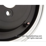 Jante tubeless SIP 83018000 noire à bord poli pour pneus 3.50 - 8 VESPA 125 150 98 V1T A V15T V30T A V33T VU1T VM VNV VNA VNB ACMA VL VB1 VBA VBB