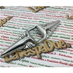 Central decorative trim nose accessory with wings for PIAGGIO emblem shield for VESPA 50 first series size 24X32 mm