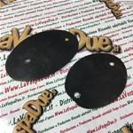 PAIR OF BURNISHED METAL PLATES FOR FIXING THE FRONT HEADLIGHT BODY TO THE MUDGUARD FOR VESPA 125 V15T V30T A V33T VM1T VM2T VN1T VN2T ro 030444 030445