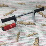 Poggia piedi cromato con scarpetta rossa per VESPA 125 150 160 180 200 tutte PX PE SPRINT TS RALLY GS GL GT SUPER ecc..... universale