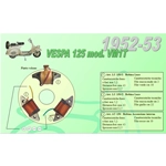 Complete kit 3 Ceab coils for restoration and overhaul of the flat flywheel stator for VESPA 125 VM1T low headlight from 1952 to 1953