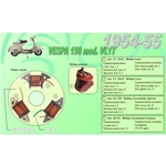 Complete kit 3 Ceab coils for restoration and overhaul of the flywheel plate stator for VESPA 150 VL1T struzzo from 1954 to 1955