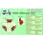 Complete kit with 3 Ceab coils for the overhaul and restoration of the flywheel stator for the Vespa 150 GS VS2T (1956).