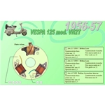 Complete kit with 3 Ceab coils for the restoration and overhaul of the flat flywheel stator for VESPA 125 VN2T low headlight from 1956 to 1957