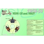 Complete kit with 3 Ceab coils for the restoration and overhaul of the flywheel stator for VESPA 125 VNA2T from 1958 to 1959