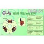 Complete kit with 3 Ceab coils for the restoration and overhaul of the flywheel stator for VESPA 150 GS VS5T from 1958 to 1961