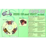 Complete kit with 3 Ceab coils for the restoration and overhaul of the flywheel stator for VESPA 150 VBA1T from frame no. 76050 from 1959 to 1960