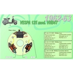 Complete kit with 3 Ceab coils for the overhaul and restoration of the flywheel stator for Vespa 125 VNB4T from 1962 to 1963