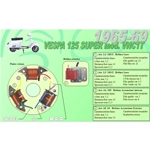 Complete kit with 3 Ceab coils for the restoration and overhaul of the flywheel stator for VESPA 125 SUPER VNC1T from 1965 to 1969