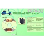Complete kit 2 Ceab coils for restoration and overhaul of the flywheel plate stator for VESPA 50 R V5A1T from frame no. 853411 from 1974 to 1983